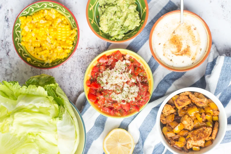 Sla-taco's met kalkoenfilet