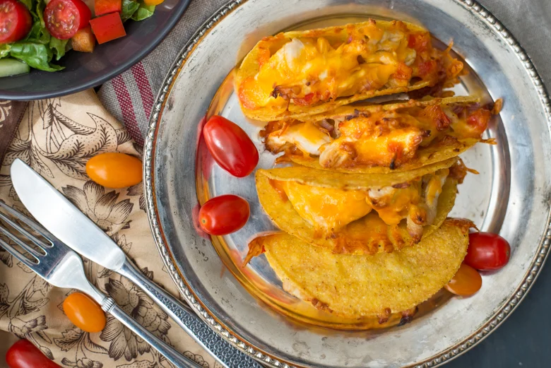 Video: Romige Kiptaco's uit de oven 4 Romige kiptaco's