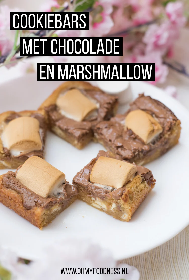 Cookiebars met chocolade en marshmallow 2 Cookiebars met chocolade en marshmallow