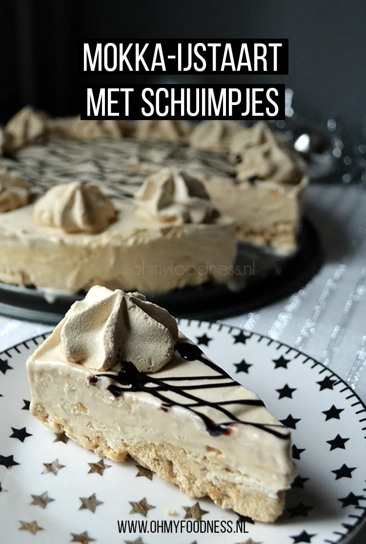 Mokka-ijstaart met schuimpjes 3 Mokka ijstaart met schuimpjes