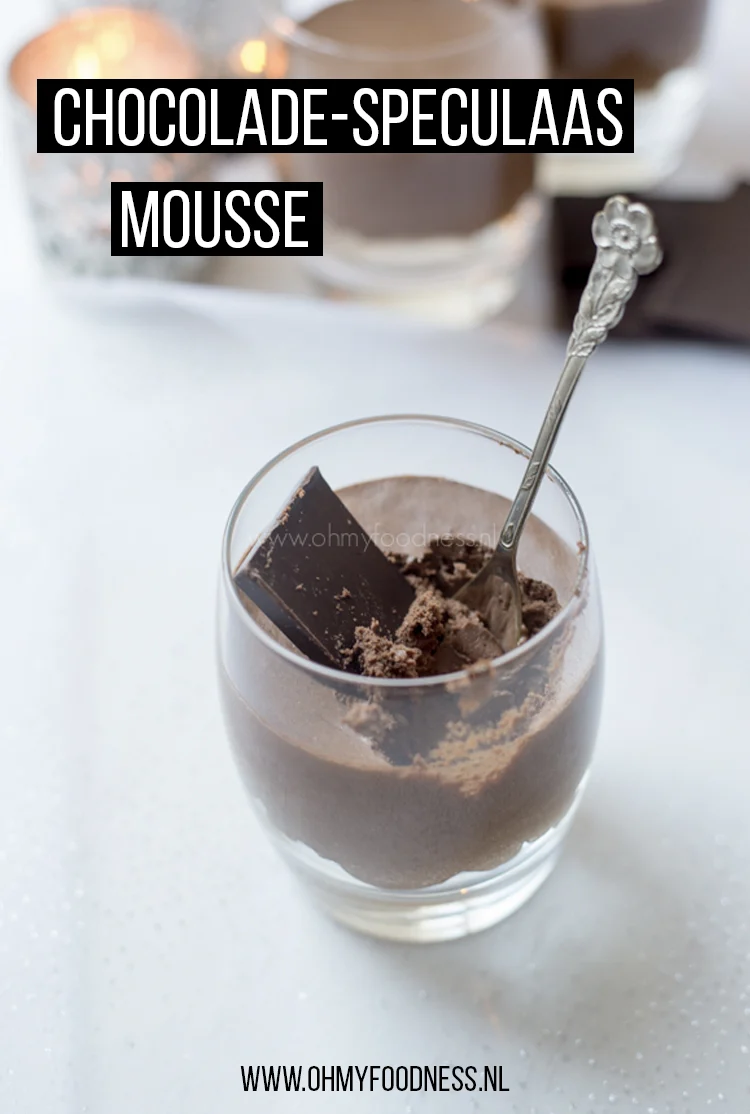 Dessert: Chocolade-speculaasmousse 2 chocolade speculaas mousse
