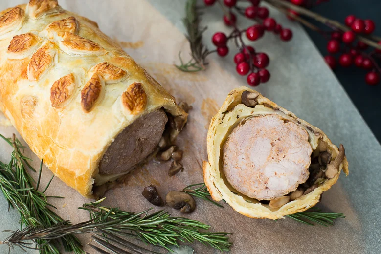 Rollade en croûte met paddenstoelen en rozemarijn 2 Rollade en croute met paddenstoelen