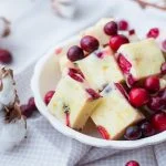 Witte chocoladefudge met cranberries