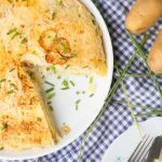 Aardappeltortilla met zuurkool en appel