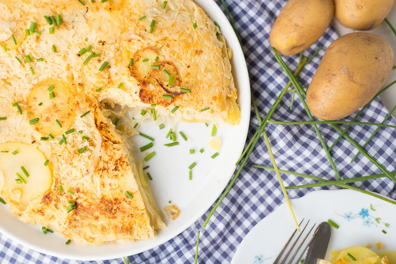 Aardappeltortilla met zuurkool en appel 11 Aardappeltortilla met zuurkool en appel