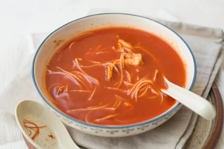 Zoete Chinese tomatensoep met appelmoes 3 chinese tomatensoep appelmoes