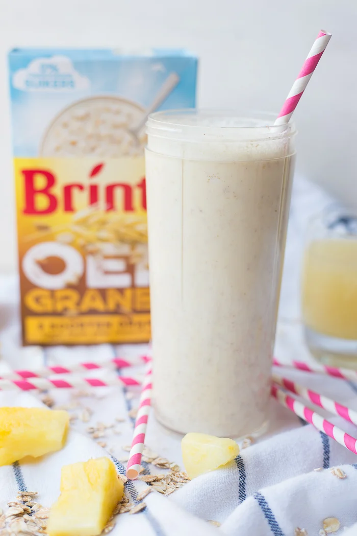 Ontbijtshake met ananas en Brinta Oergranen 3 Ontbijtshake met ananas en oergranen