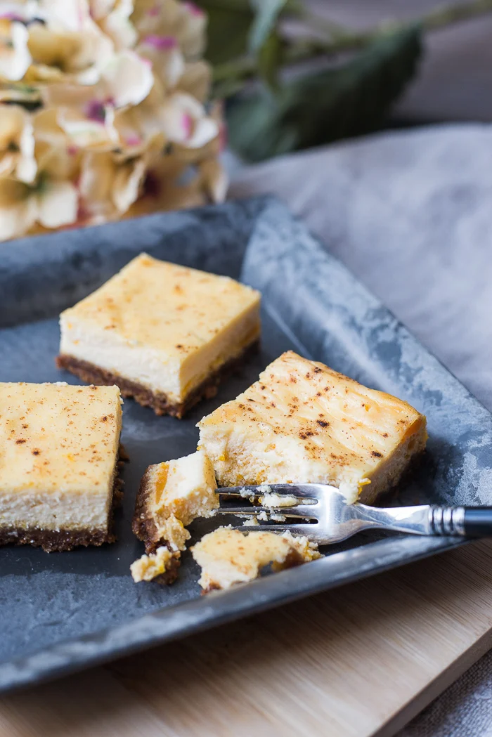 Pompoen-vanille cheesecakebars 1 Pompoen-vanille cheesecakebars
