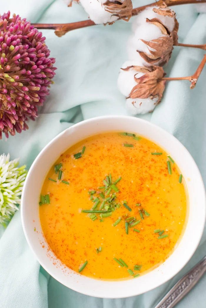 Pompoensoep met zoete aardappel en kurkuma 1 Pompoensoep met zoete aardappel