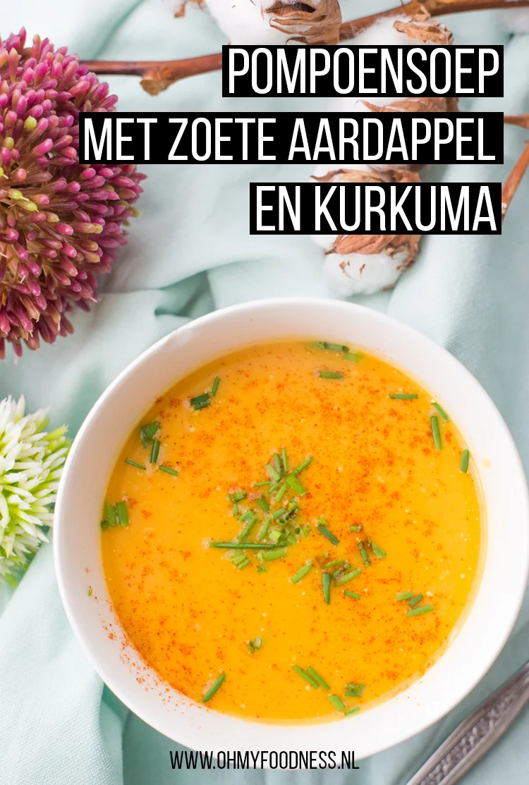 Pompoensoep met zoete aardappel en kurkuma 3 Pompoensoep met zoete aardappel en kurkuma