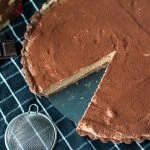 Brownietaart met chocolademousse