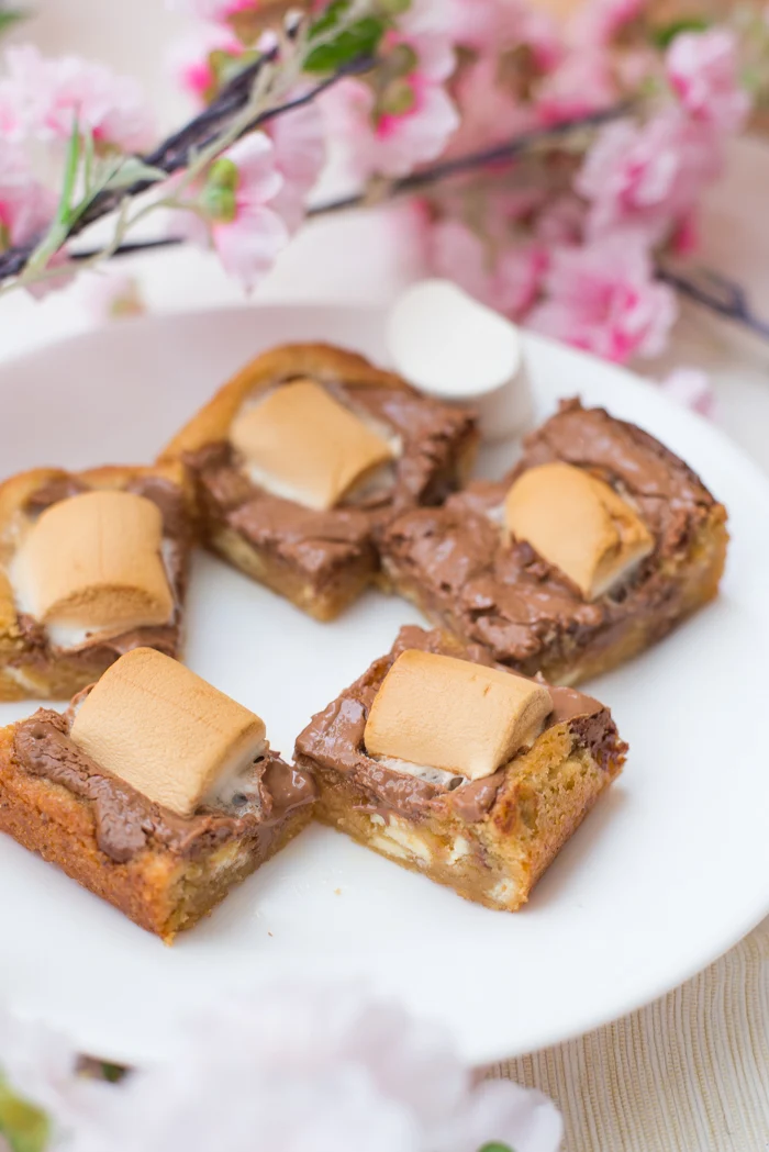 Cookiebars met chocolade en marshmallow 1 Cookiebars met chocolade en marshmallow