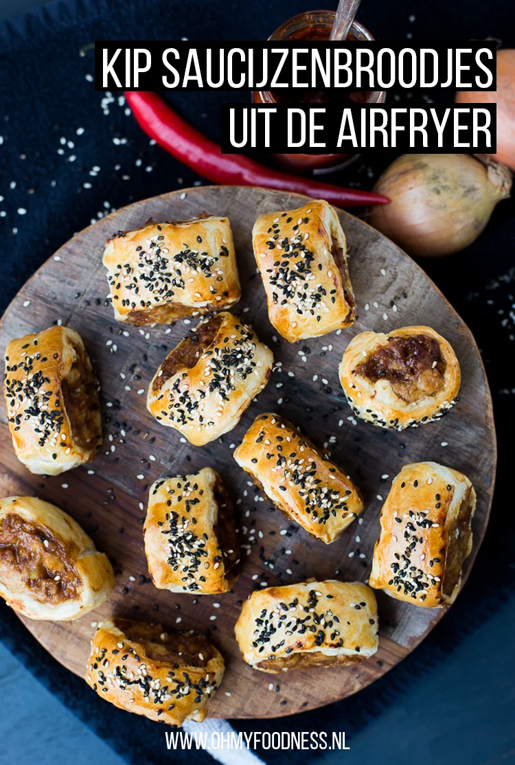 Kip saucijzenbroodjes uit de Airfryer 3 Kip saucijzenbroodjes uit de Airfryer