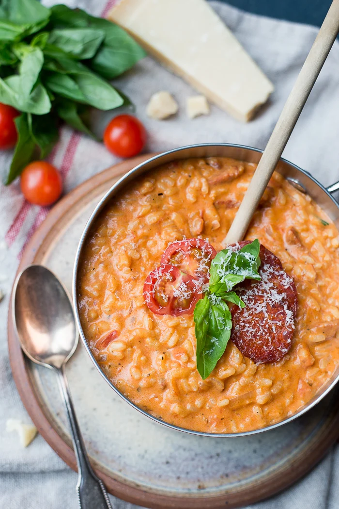 Recepten met producten uit de voorraadkast 3 Tomatenrisotto met chorizo