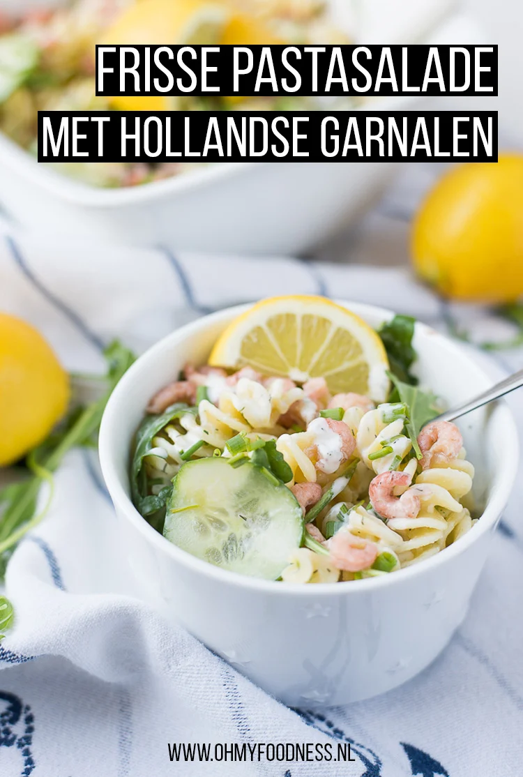Frisse pastasalade met Hollandse garnalen 2 Frisse pastasalade met Hollandse garnalen