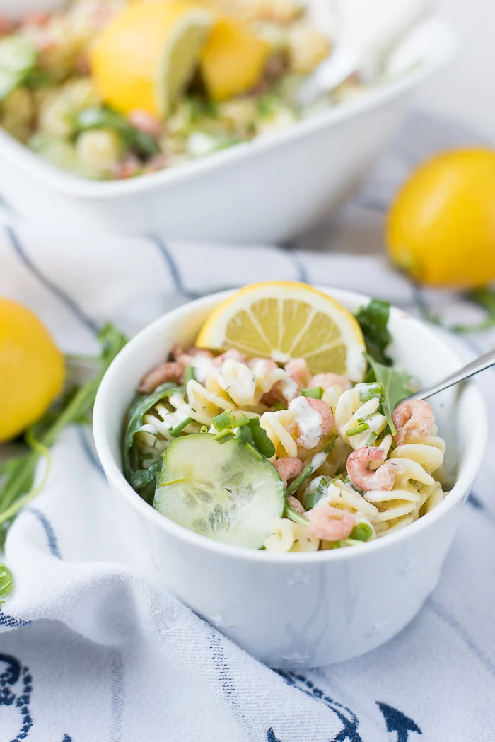 Frisse pastasalade met Hollandse garnalen 1 Frisse pastasalade met Hollandse garnalen