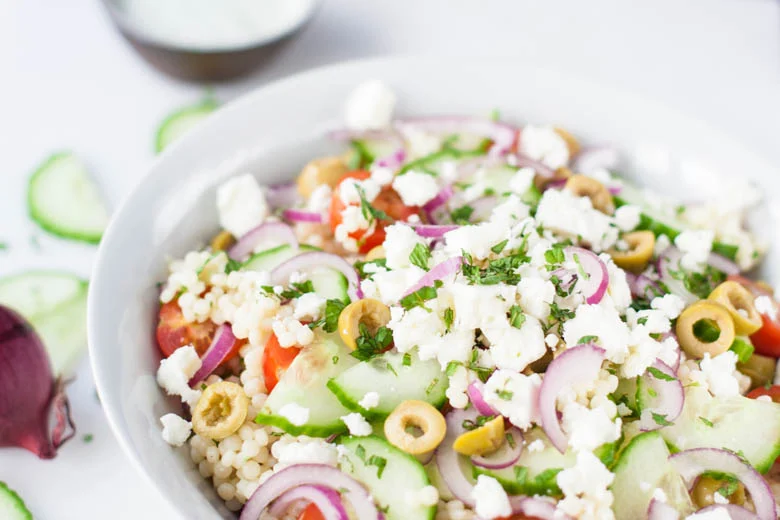 Heerlijke Griekse parelcouscous salade 24 parelcouscous salade