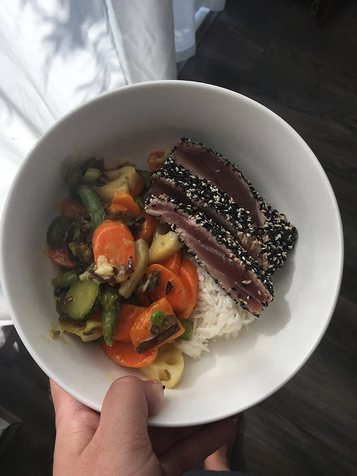 Sab's Eetoverzicht week 22/2017 2 kokosrijst tonijn