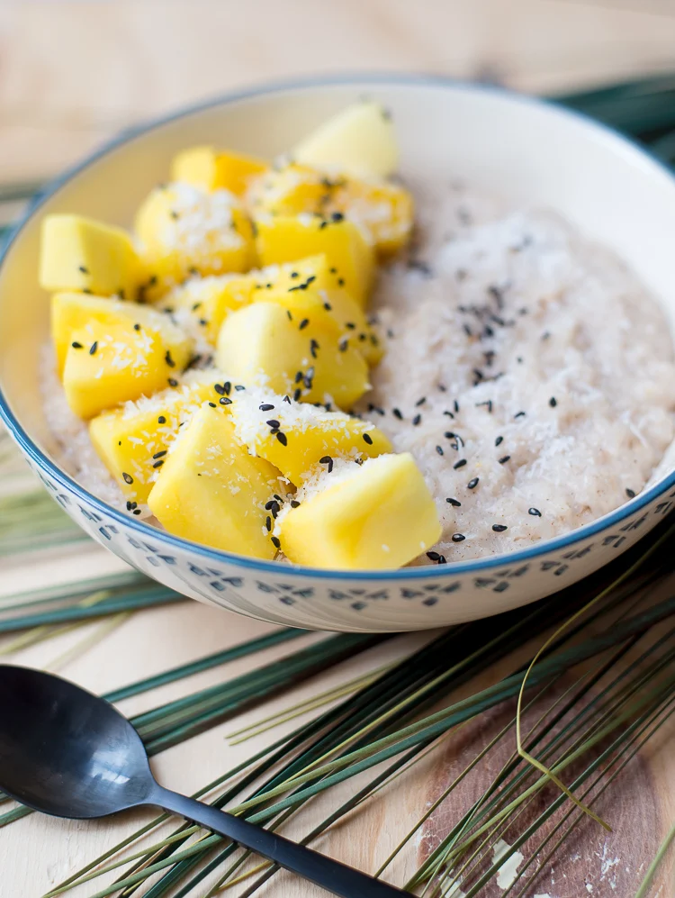 Kokosrijstepap met mango 2 Kokosrijstepap met mango