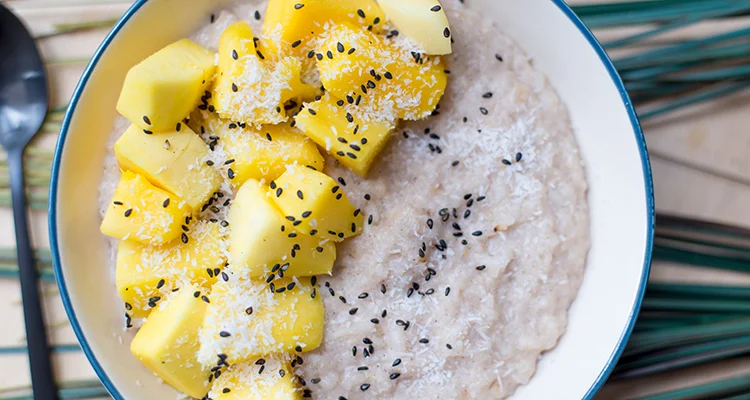 Kokosrijstepap met mango 3 Kokosrijstepap met mango
