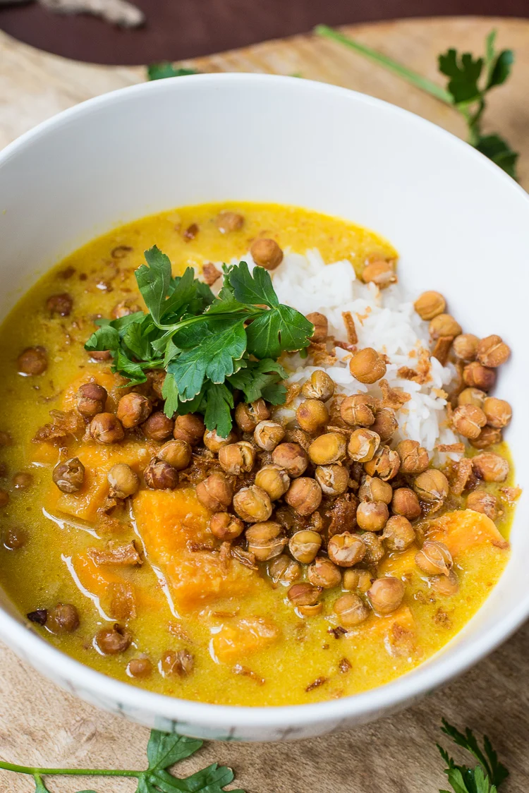 Zoete aardappelcurry met citroengras (vegan) 2 Zoete aardappelcurry met citroengras