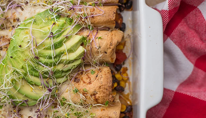 Vegetarische groente-enchiladas