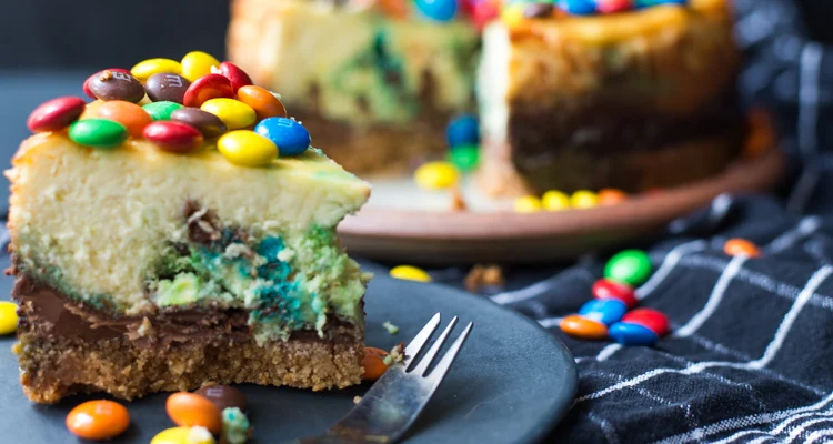 M&M's Cheesecake 36 M&M's cheesecake