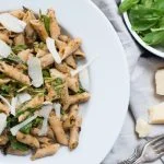 Penne met geroosterde aubergine en cherrytomaatjes