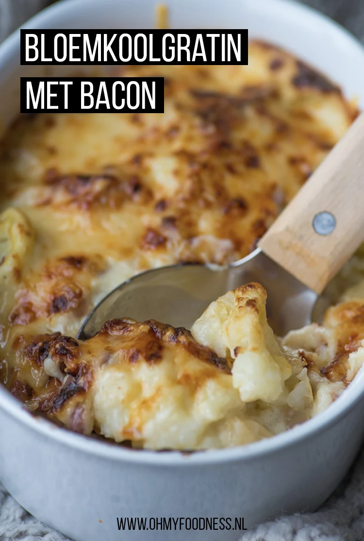 Bloemkoolgratin met bacon 2 Bloemkoolgratin met bacon