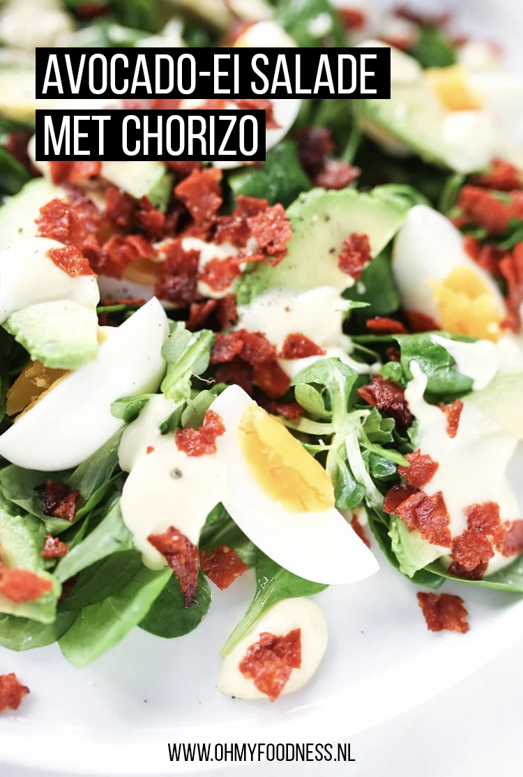 Avocado-Ei Salade met Chorizo 2 avocado ei salade met chorizo