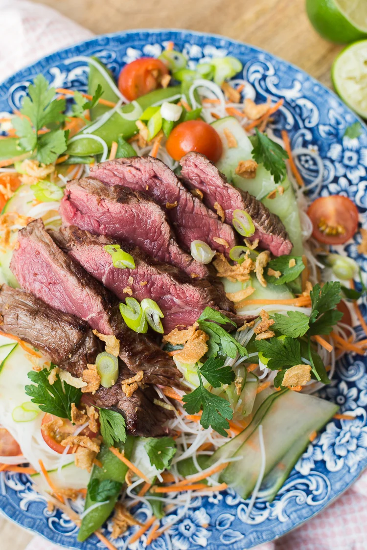 Aziatische biefstuksalade 1 Aziatische biefstuksalade