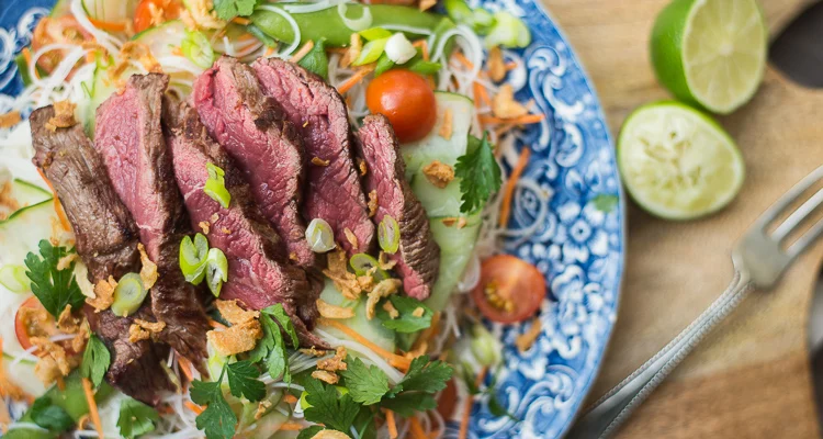 Aziatische biefstuksalade 1 Aziatische biefstuksalade