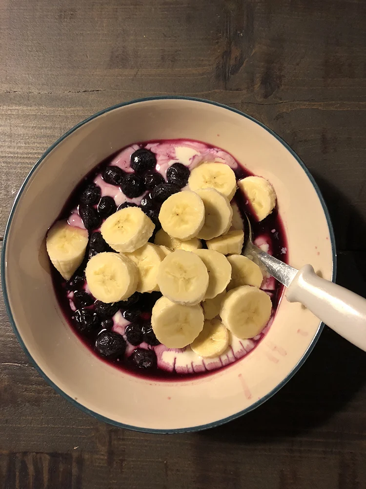 Sab's Eetoverzicht week 04/2018 2 yoghurt