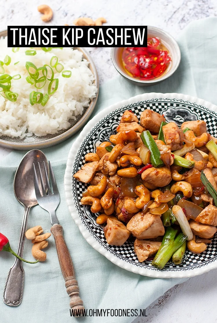 Thaise Kip cashew uit Reishonger 4 Thaise kip cashew