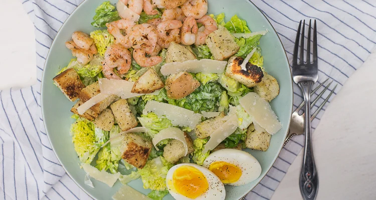 Lichte Caesar Salad met garnalen 5 Lichte Caesar Salad met garnalen