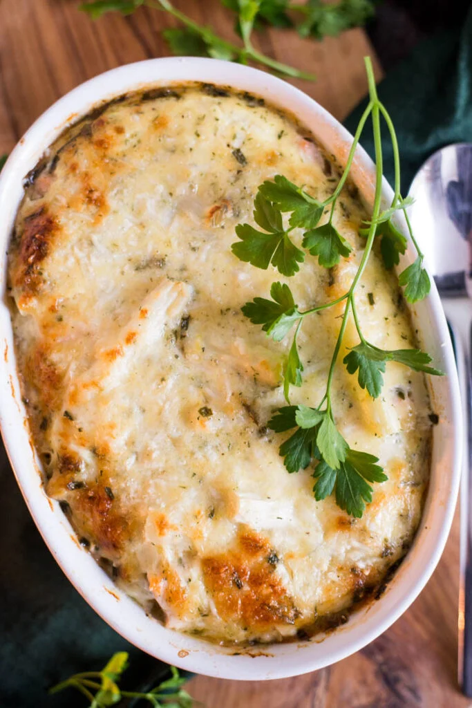ovenschotel met asperges en zalm