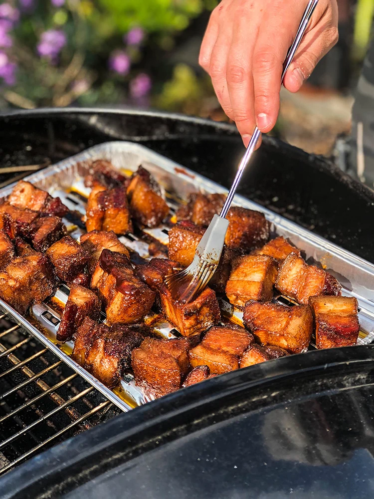 Zoete buikspekblokjes van de barbecue 3 Zoete buikspekblokjes