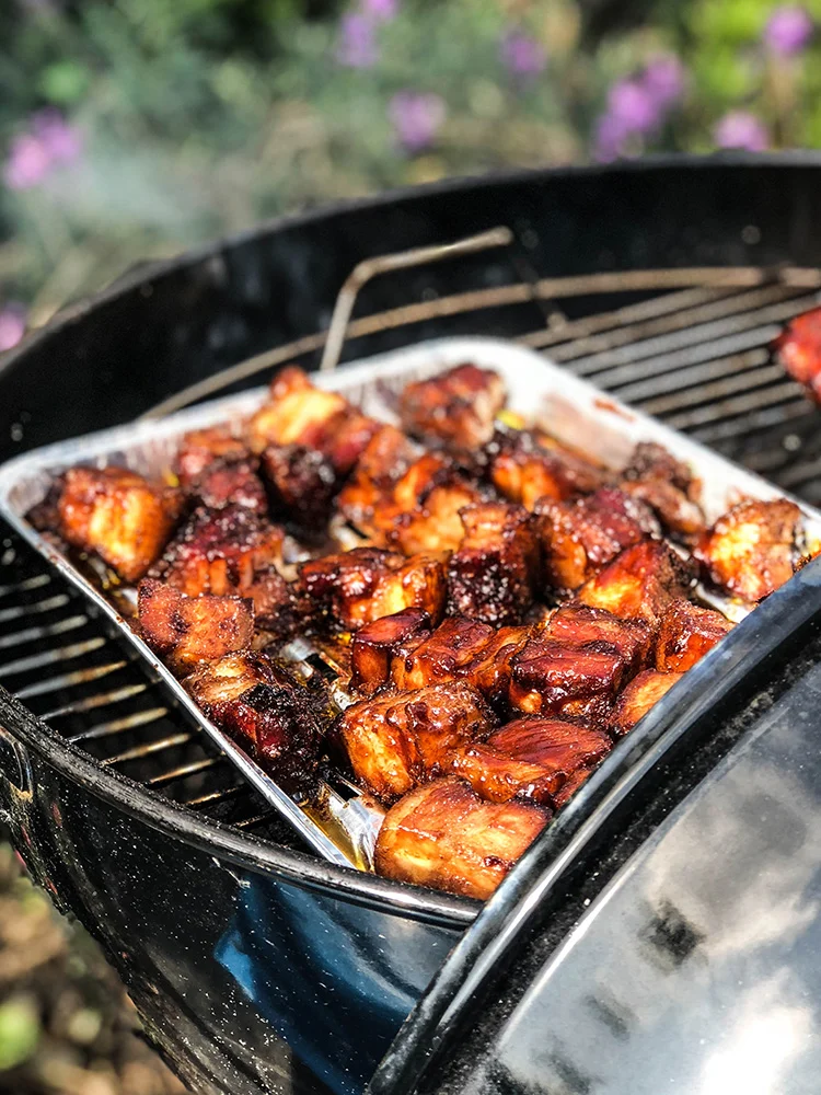 Zoete buikspekblokjes van de barbecue 4 Zoete buikspekblokjes