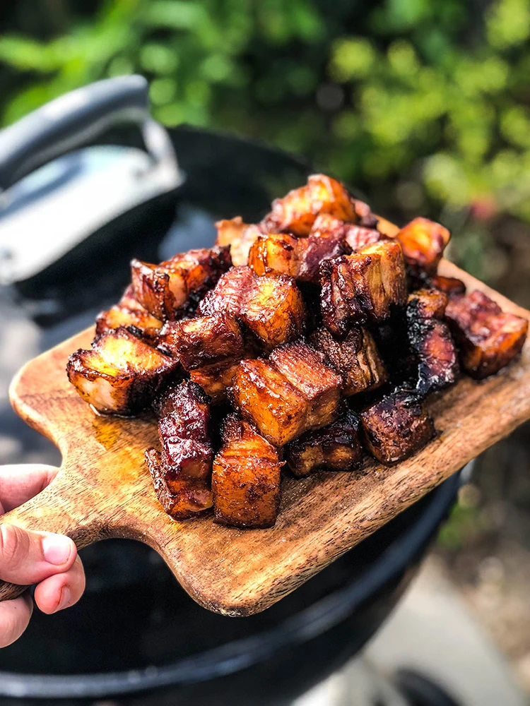 Zoete buikspekblokjes van de barbecue 5 Zoete buikspekblokjes