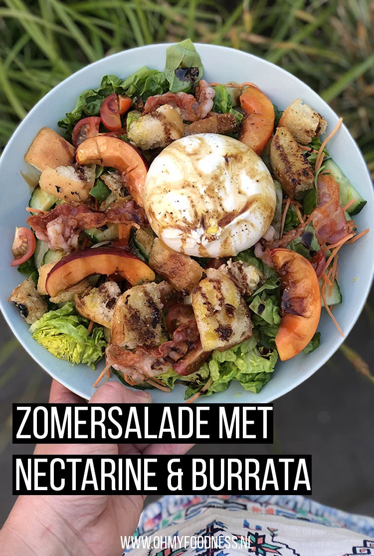 Zomersalade met nectarine en burrata 3 Zomersalade met nectarine en burrata