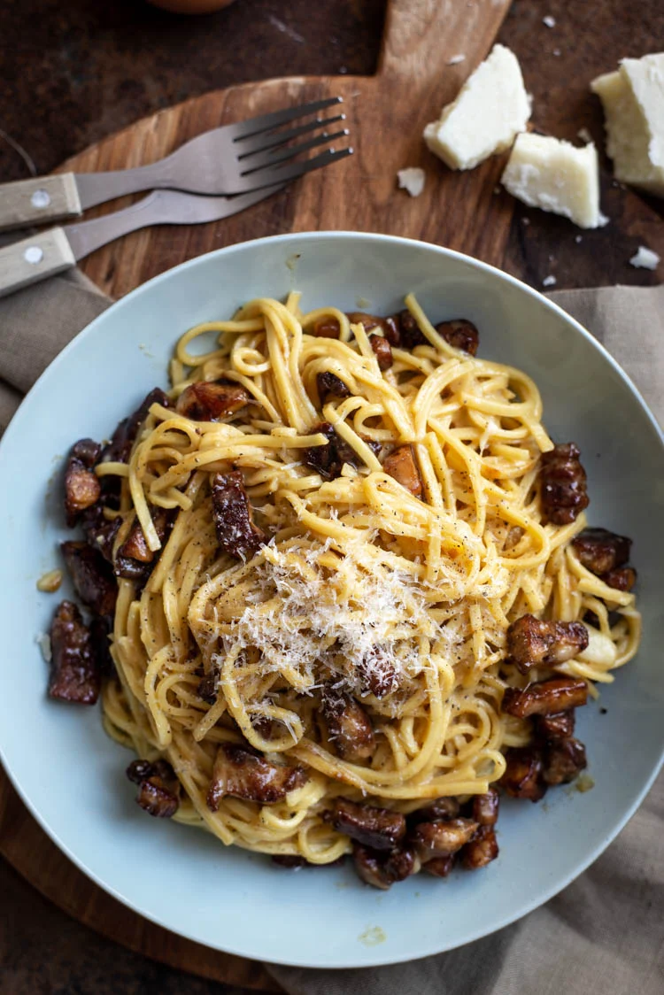 Ons favoriete campinggerecht: Pasta alla Carbonara 2 Pasta alla carbonara