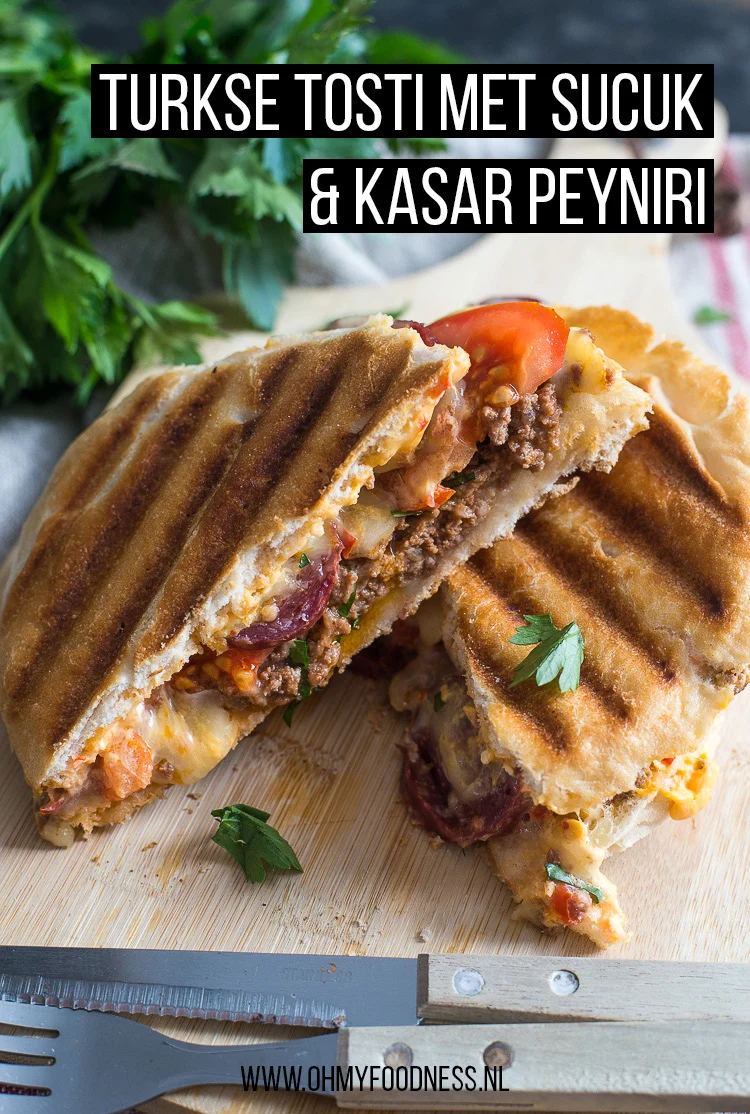 Turkse tosti met sucuk en kasar peyniri 2 Turkse tosti met sucuk en kasar peyniri
