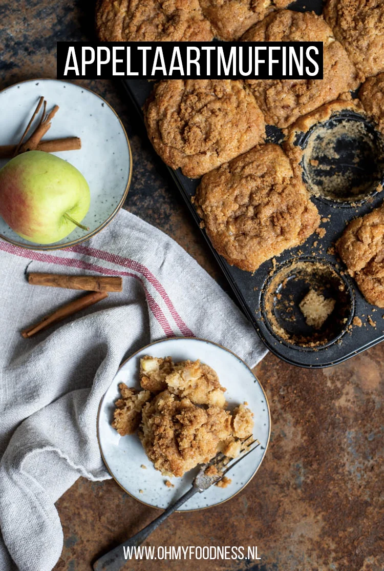 Appeltaart muffins: een handzaam en overheerlijk alternatief! 2 appeltaartmuffins