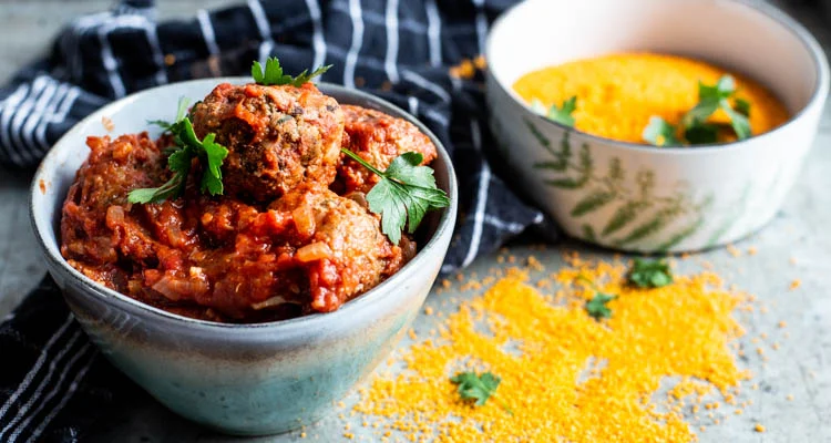 Marokkaanse gehaktballetjes in tomatensaus 4 Marokkaanse gehaktballetjes in tomatensaus
