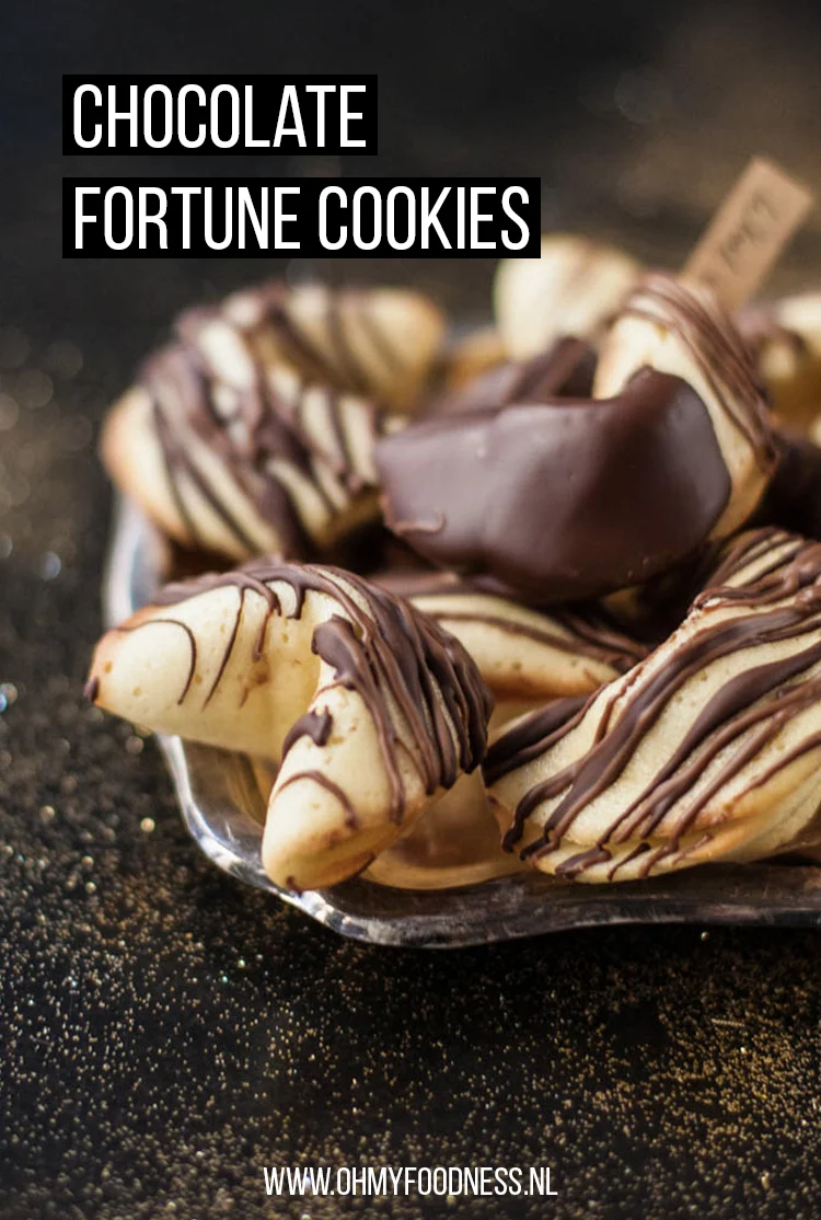 Chocolate Fortune Cookies 2 chocolate fortune cookies