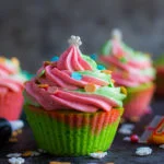 Vrolijke kerstcupcakes