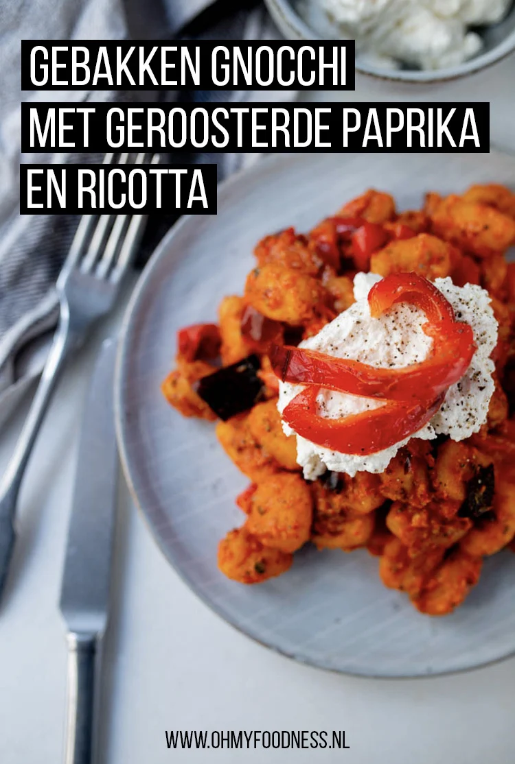 Gebakken Gnocchi met Geroosterde Paprika en Ricotta 2 Gebakken Gnocchi met Geroosterde Paprika Ricotta