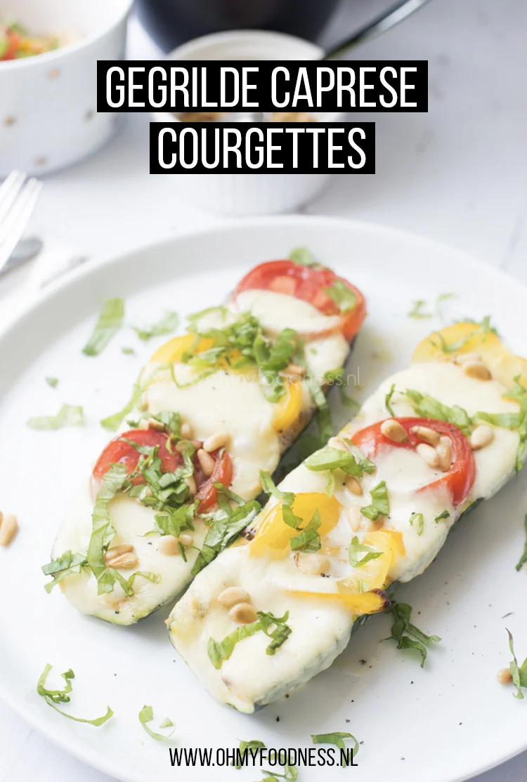 Gegrilde Caprese courgettes 2 Gegrilde Caprese courgettes