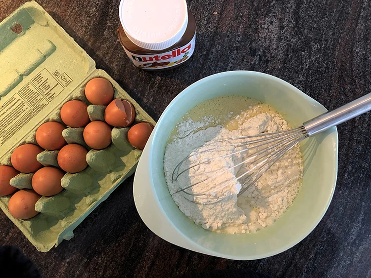 Banaanpannenkoeken met Nutella 2 banaanpannenkoeken met nutella stap1
