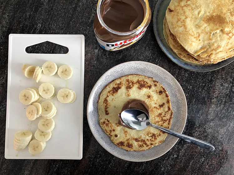 Banaanpannenkoeken met Nutella 5 banaanpannenkoeken met nutella stap4